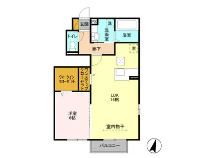 サクラーレ(1LDK/1階)の間取り写真