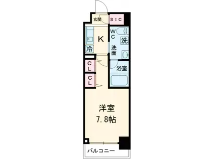 AXAS池袋RESIDENCE(1K/5階)の間取り写真