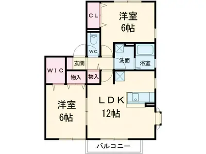 ヴァムブーク品川Ⅱ(2LDK/2階)の間取り写真