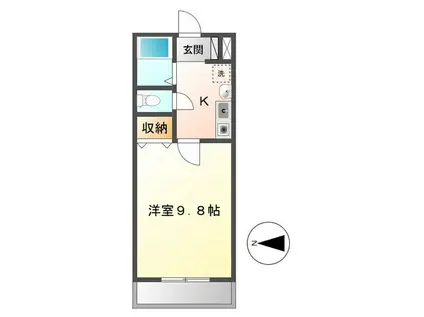 フォルテ(1K/3階)の間取り写真