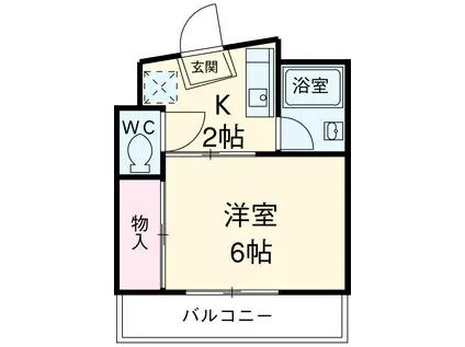 小川マンション(1K/2階)の間取り写真