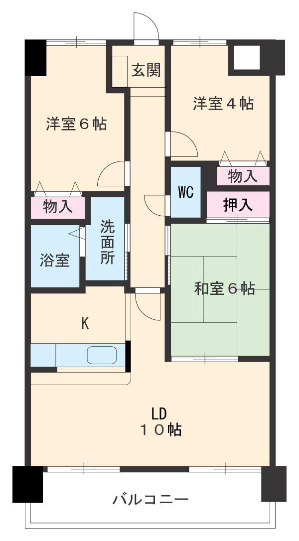 CHANGUⅢ泉(3LDK/2階)の間取り写真