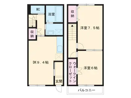 エポック榮生(2DK)の間取り写真