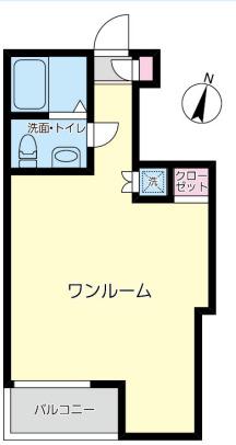 ビライシイ(ワンルーム/1階)の間取り写真