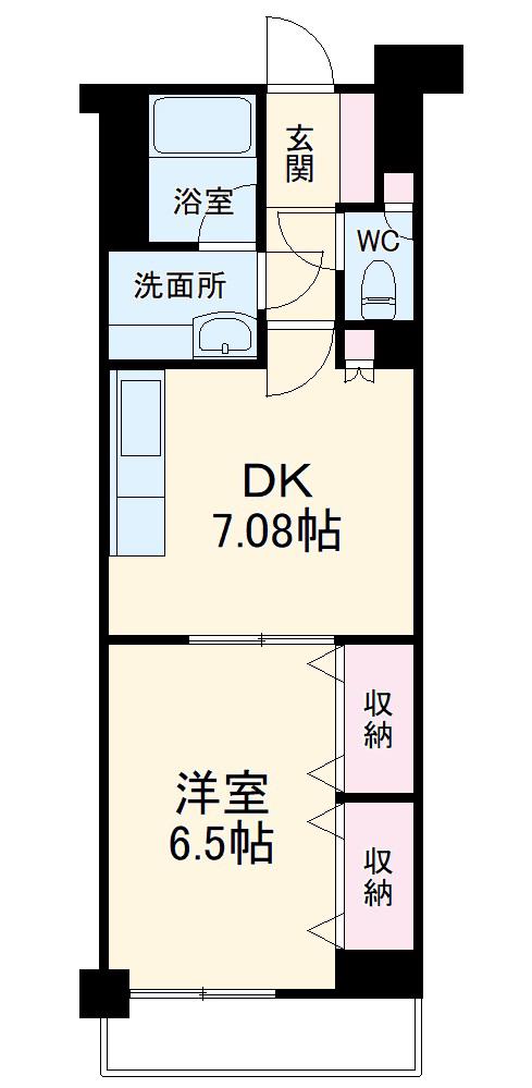 グランドール千種台(1DK/3階)の間取り写真
