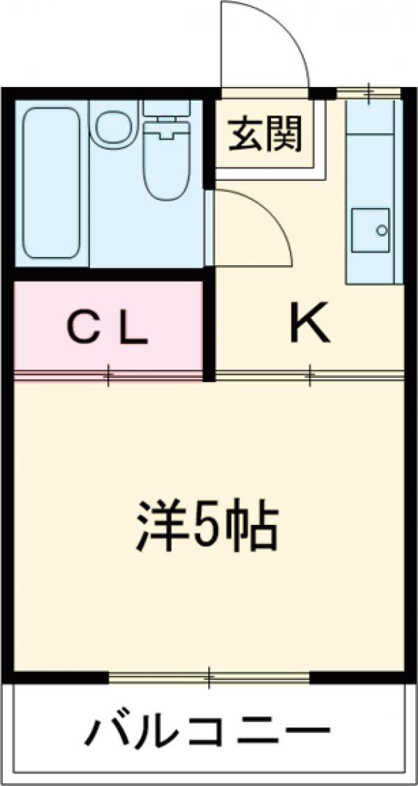 烏丸御池エスメラルダ(1K/2階)の間取り写真