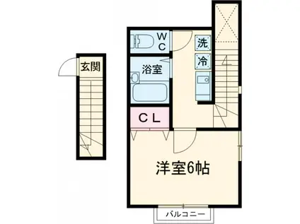 ARU GARDEN(1K/2階)の間取り写真