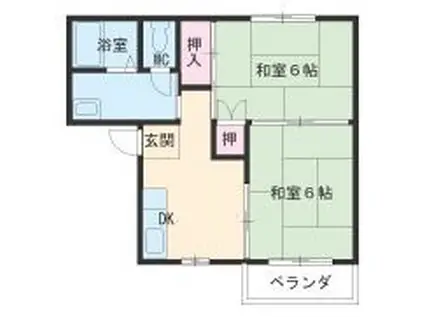 テロソンマンション名古屋(2DK/3階)の間取り写真