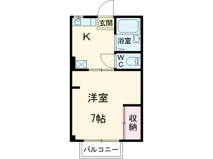 アミティ-NO3(1K/2階)の間取り写真