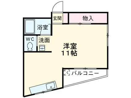 ラッフル徳川(ワンルーム/6階)の間取り写真