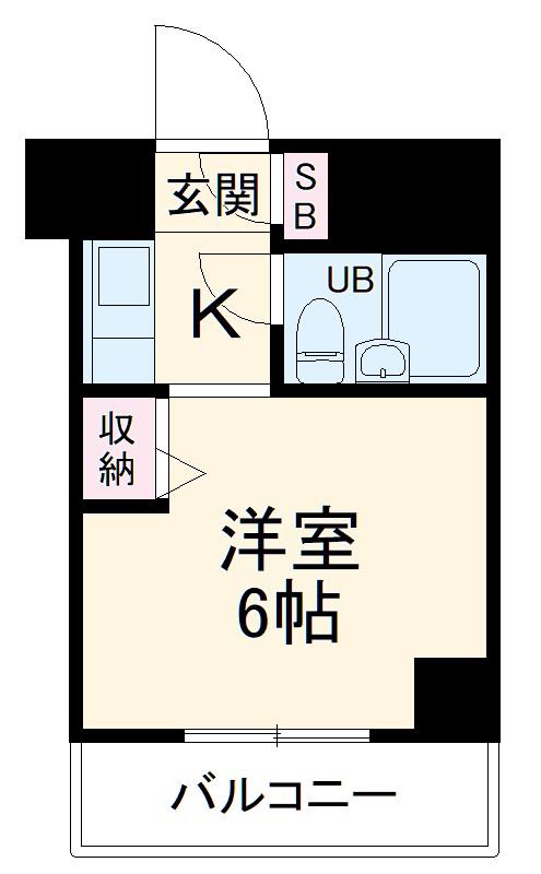 アーバンコート南行徳2(1K/2階)の間取り写真