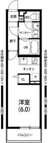 リブリ・TSURUGAMINE(1K/2階)の間取り写真