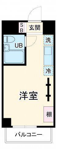 R-STYLE南行徳(ワンルーム/2階)の間取り写真