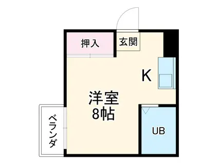 S・Tコーポ(1K/2階)の間取り写真