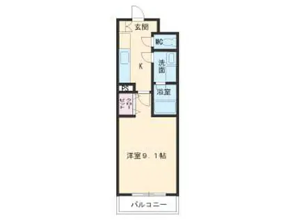 メゾンSK(1K/2階)の間取り写真