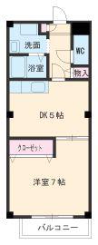 YSハイツ(1DK/1階)の間取り写真