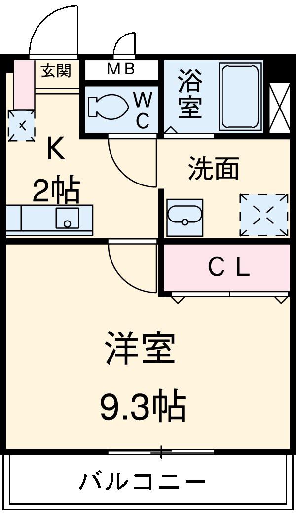 M&Mマンション(1K/1階)の間取り写真