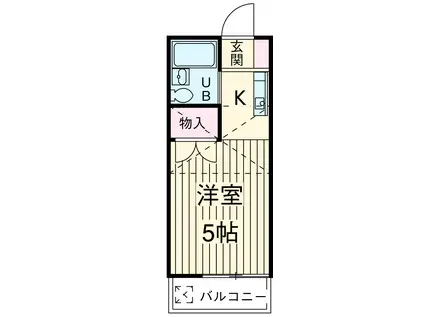 エスタ国分寺 弐番館(ワンルーム/1階)の間取り写真