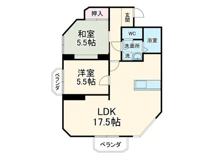 I・G・Mレジデンス(2LDK/4階)の間取り写真