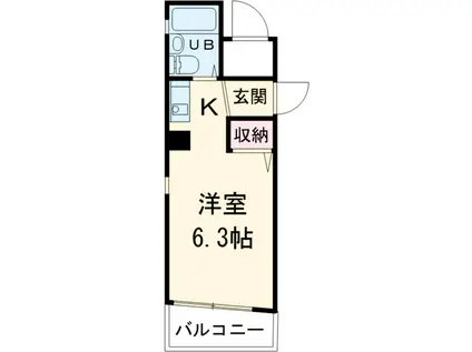 ウィング古出来(ワンルーム/5階)の間取り写真