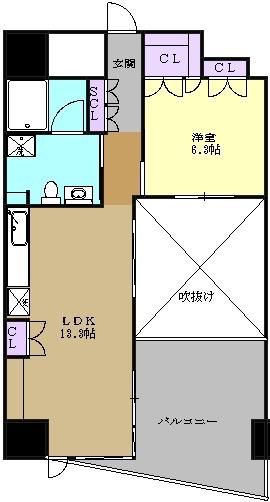 LASANTE葵(1LDK/3階)の間取り写真