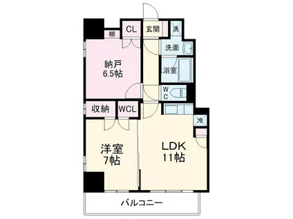 ランドハウス泉(2LDK/9階)の間取り写真