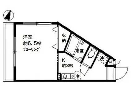 FULL WISE Ⅰ(1K/1階)の間取り写真