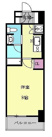 レジディア高岳(1K/5階)の間取り写真