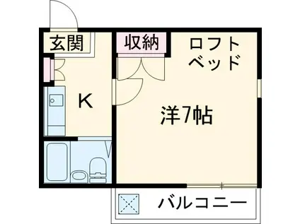 コートビレッジ桜ヶ丘パート2レジデンス(1K/2階)の間取り写真