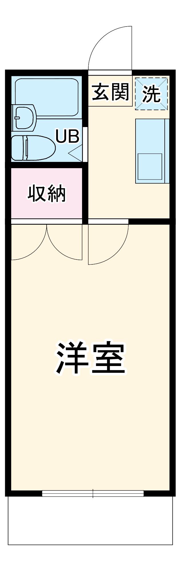 テラストーク(1K/1階)の間取り写真