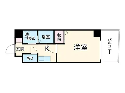 ワピタ名駅(1K/5階)の間取り写真
