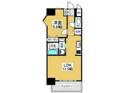 セレニティー名駅(1LDK/5階)の間取り写真