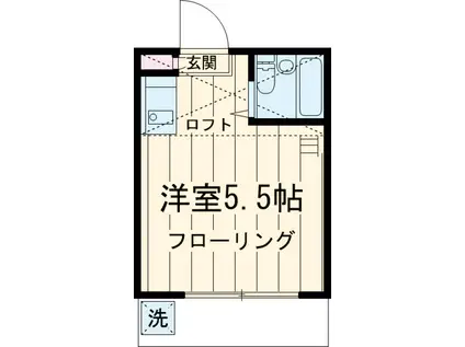 ボヌール分倍河原(ワンルーム/1階)の間取り写真