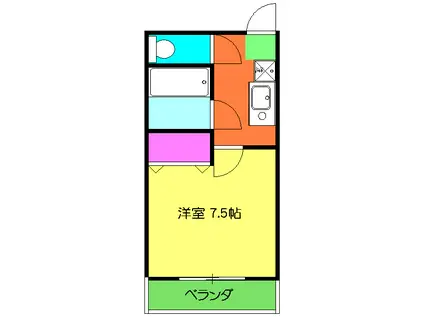 ハイツコート(1K/1階)の間取り写真