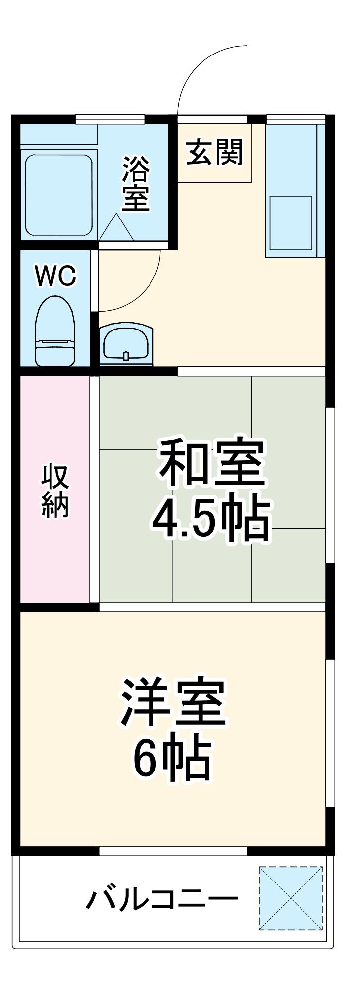 小林ハイツ(2K/1階)の間取り写真