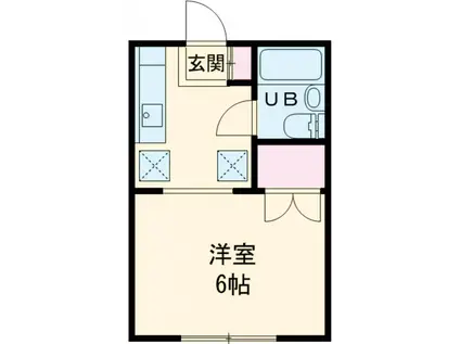 クリスタルコーポ(1K/1階)の間取り写真