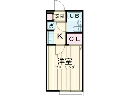 OZ壱番街B(1K/2階)の間取り写真