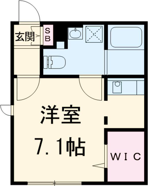 BRANCHE車道(ワンルーム/3階)の間取り写真