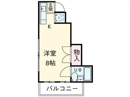 グランベール二号館(1K/5階)の間取り写真