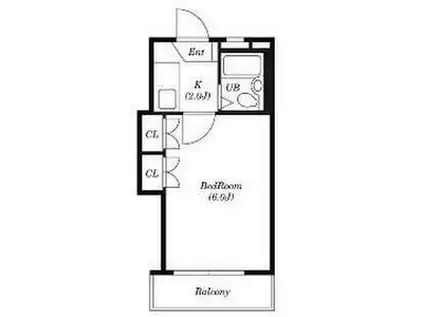 パレス烏森(1K/2階)の間取り写真
