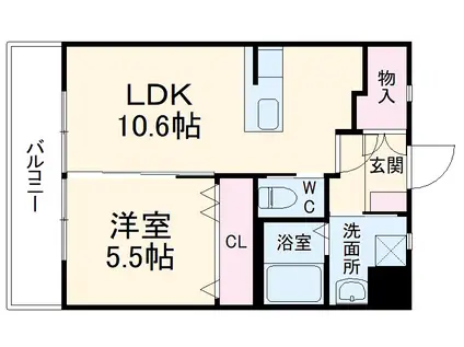 リ・パーチェ(1LDK/2階)の間取り写真