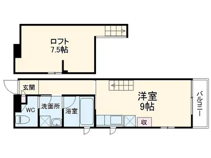 SUCCESS Ⅱ(ワンルーム/3階)の間取り写真