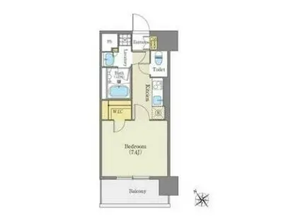 エディアン千種(1K/8階)の間取り写真