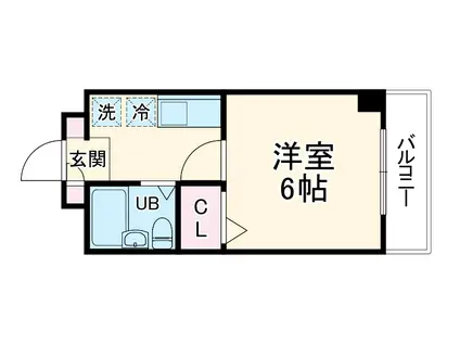 BONNYHIROZI(1K/2階)の間取り写真