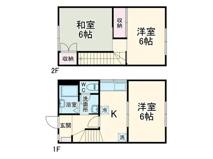 ハイツホープヒルズB(3DK)の間取り写真