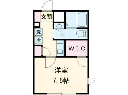 コンポジット上野毛(1K/3階)の間取り写真