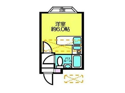 ベルピア相模大塚第3(ワンルーム/1階)の間取り写真