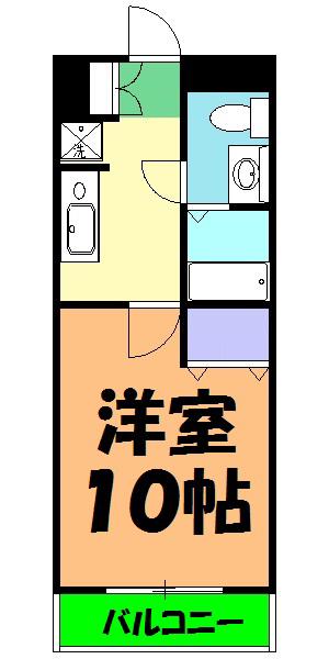 ブルーメ(1K/3階)の間取り写真