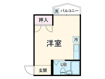 クリスタルシャト-(ワンルーム/2階)の間取り写真