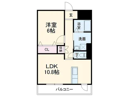 ディアコートKⅦ(1LDK/3階)の間取り写真